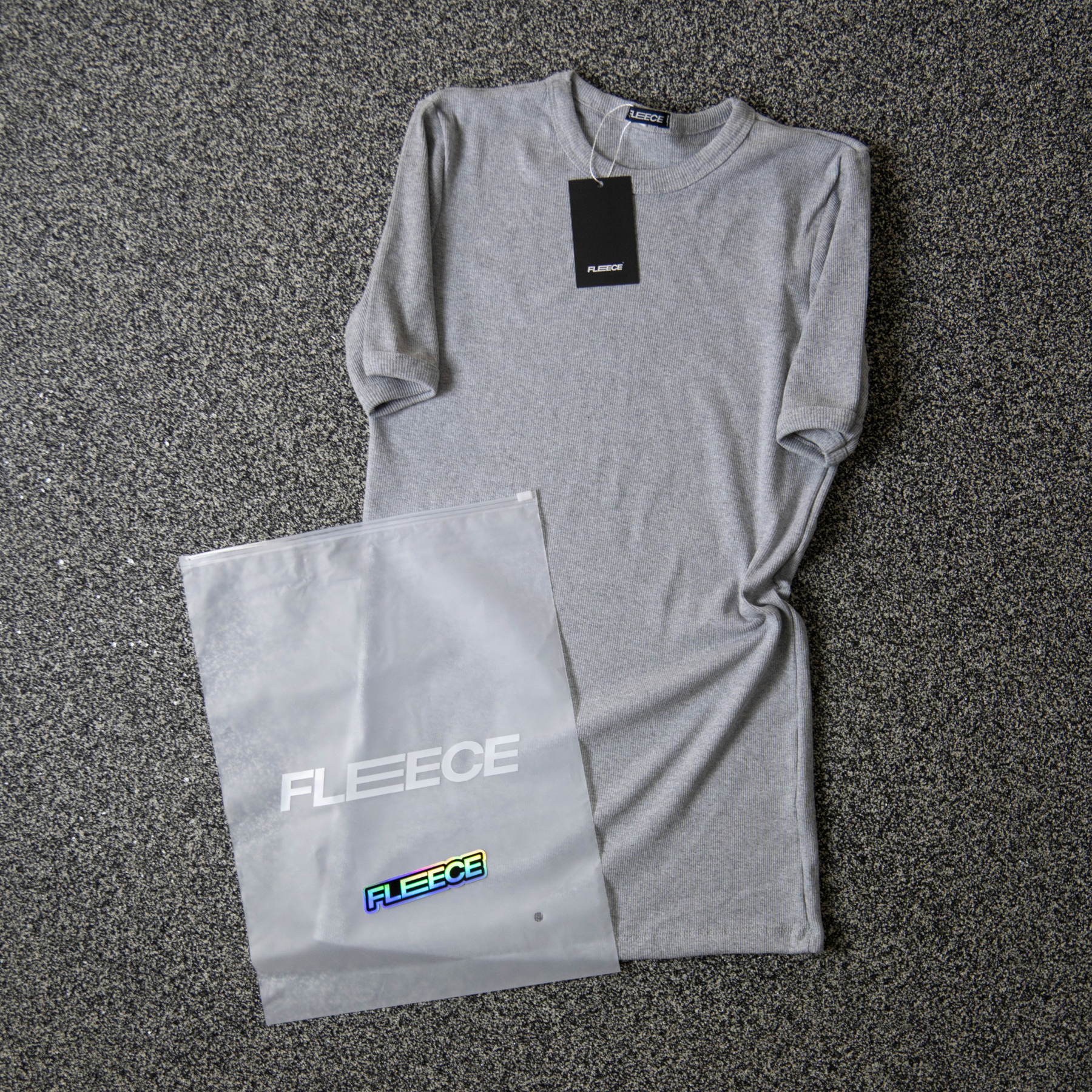 Camiseta Canelada Slim Cinza