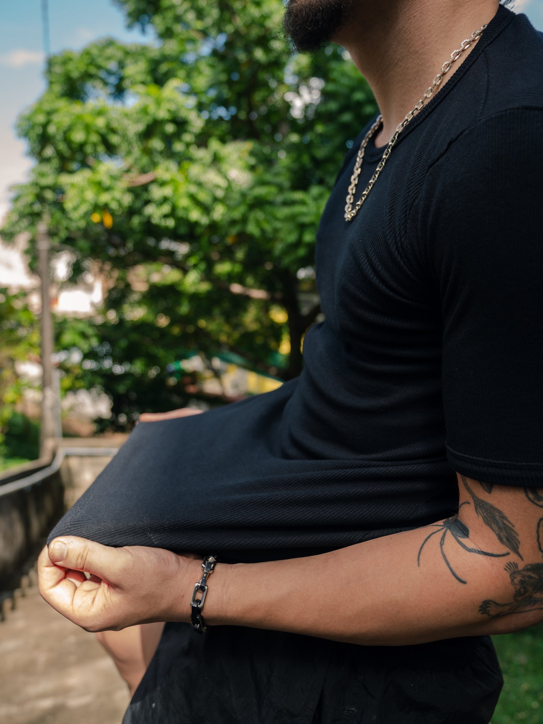 Camiseta Canelada Slim Preta