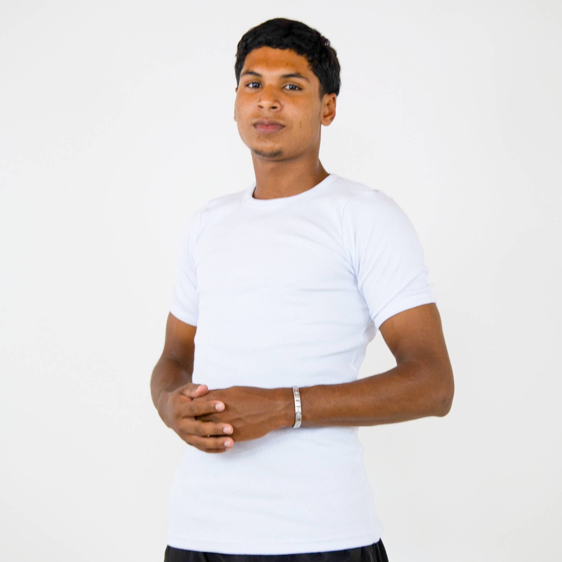 Camiseta Canelada Slim Branca