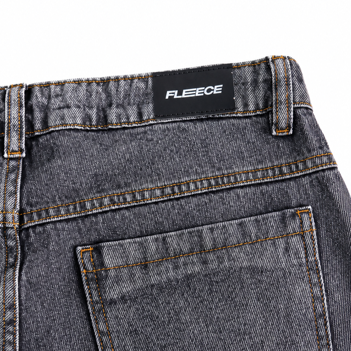 Calça jeans baggy masculina streetwear FLEECE - foto 5