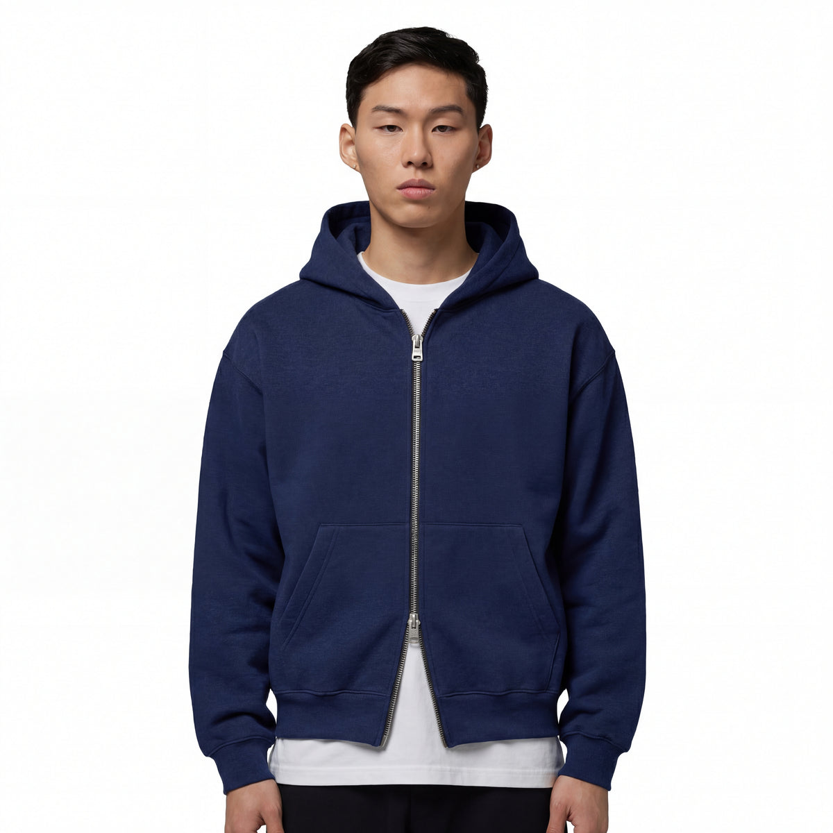 Casaco de moletom double zip masculino FLEECE com capuz - foto 4