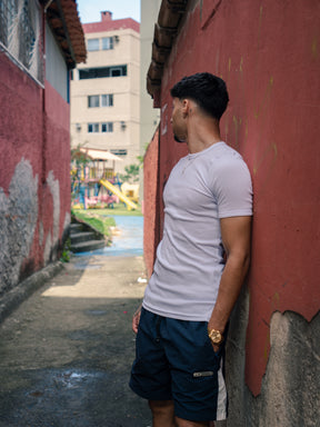 Camiseta Canelada Slim Branca