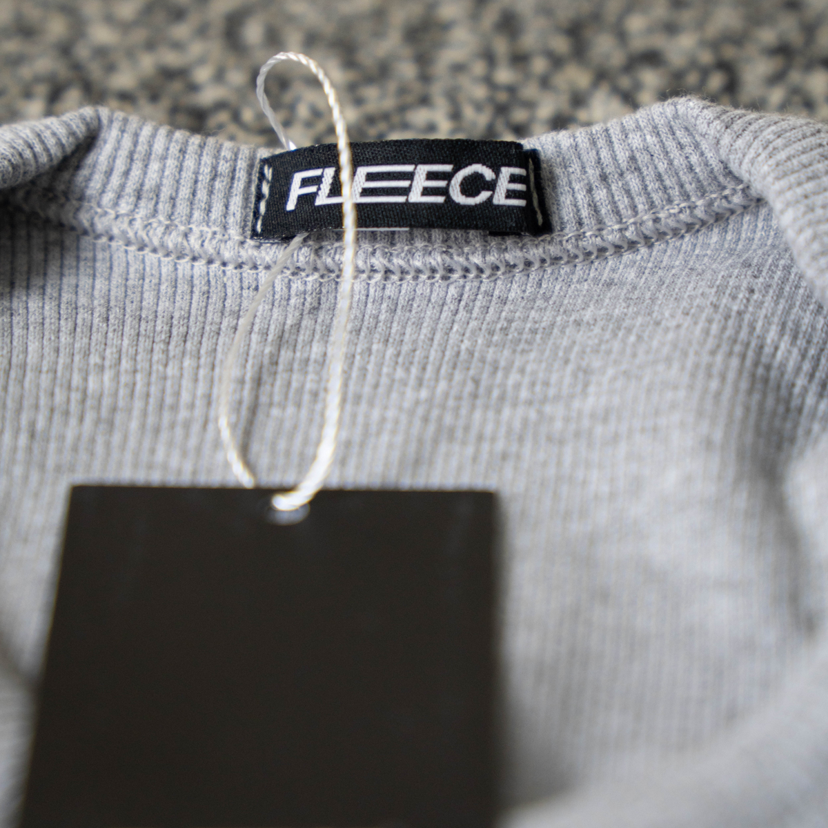 Regata canelada slim cinza masculina FLEECE vista de frente - foto 8