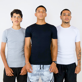 3x Camisetas Caneladas - Basic Pack