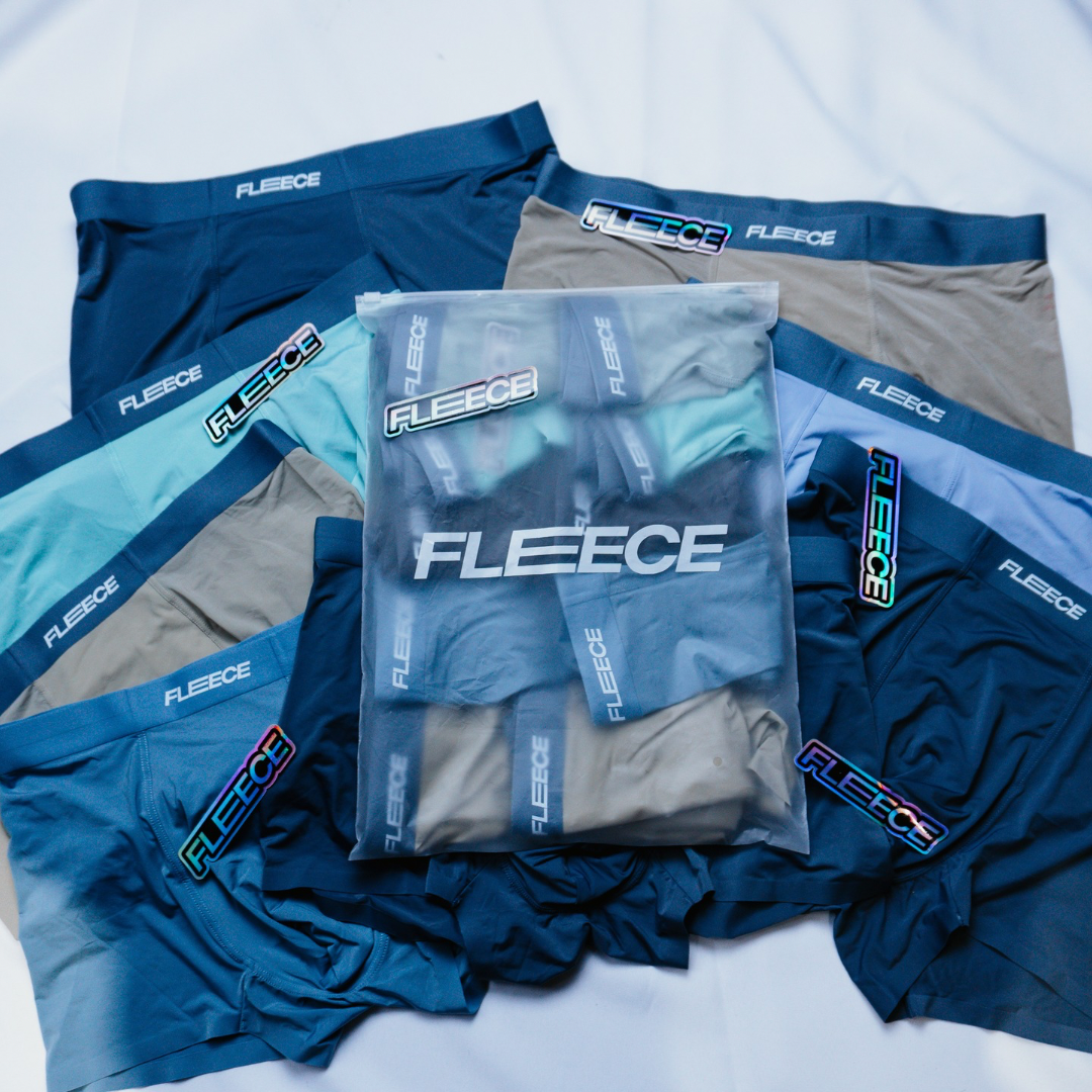 Cores disponíveis no pack de cuecas masculinas FLEECE