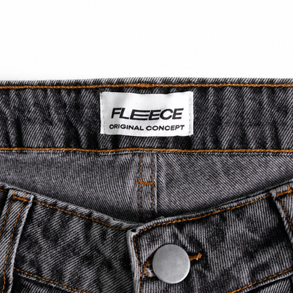 Calça jeans baggy masculina streetwear FLEECE - foto 4