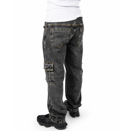 Calça jeans baggy masculina streetwear FLEECE - foto 6