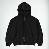 Casaco Moletom Double Zip Preto