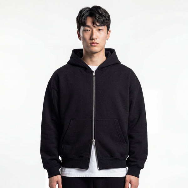 Casaco Moletom Double Zip Preto
